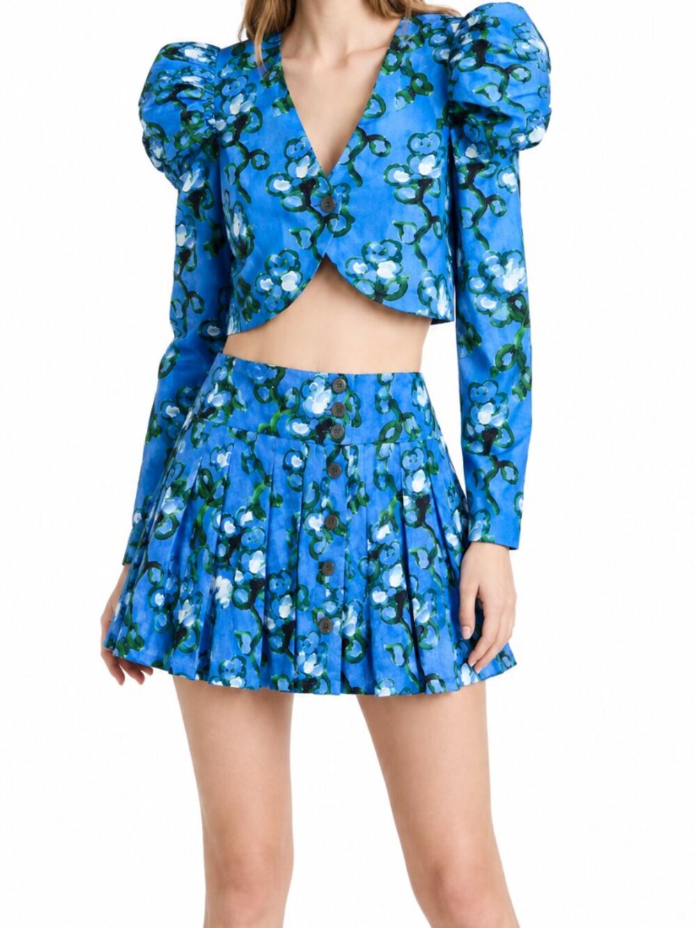 De Loreta Renata Skirt in Recuerdos Celeste